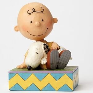 Peanuts/Charlie Brown& Snoopy- Jim Shore- 2015 " Happiness Is Snuggling",Rare